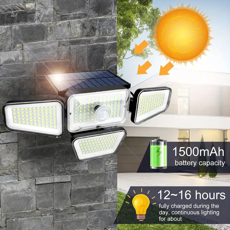 270 LED Solar Motion Sensor Wall Light