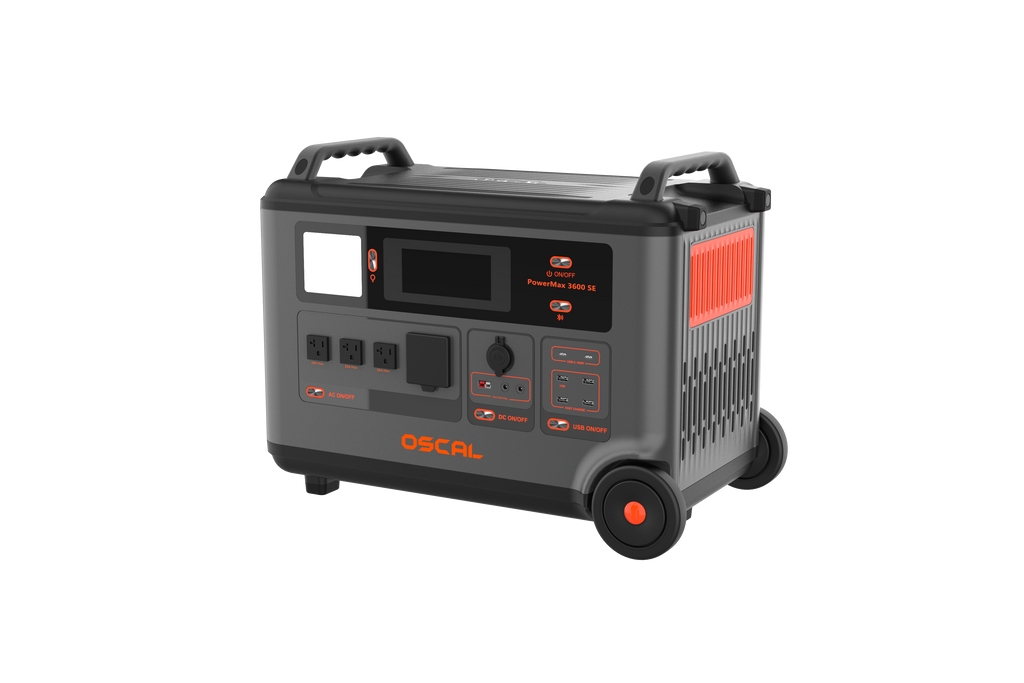 OSCAL PowerMax 3600SE Expandable Portable Power Station 3600Wh LiFePO4 Solar Generator