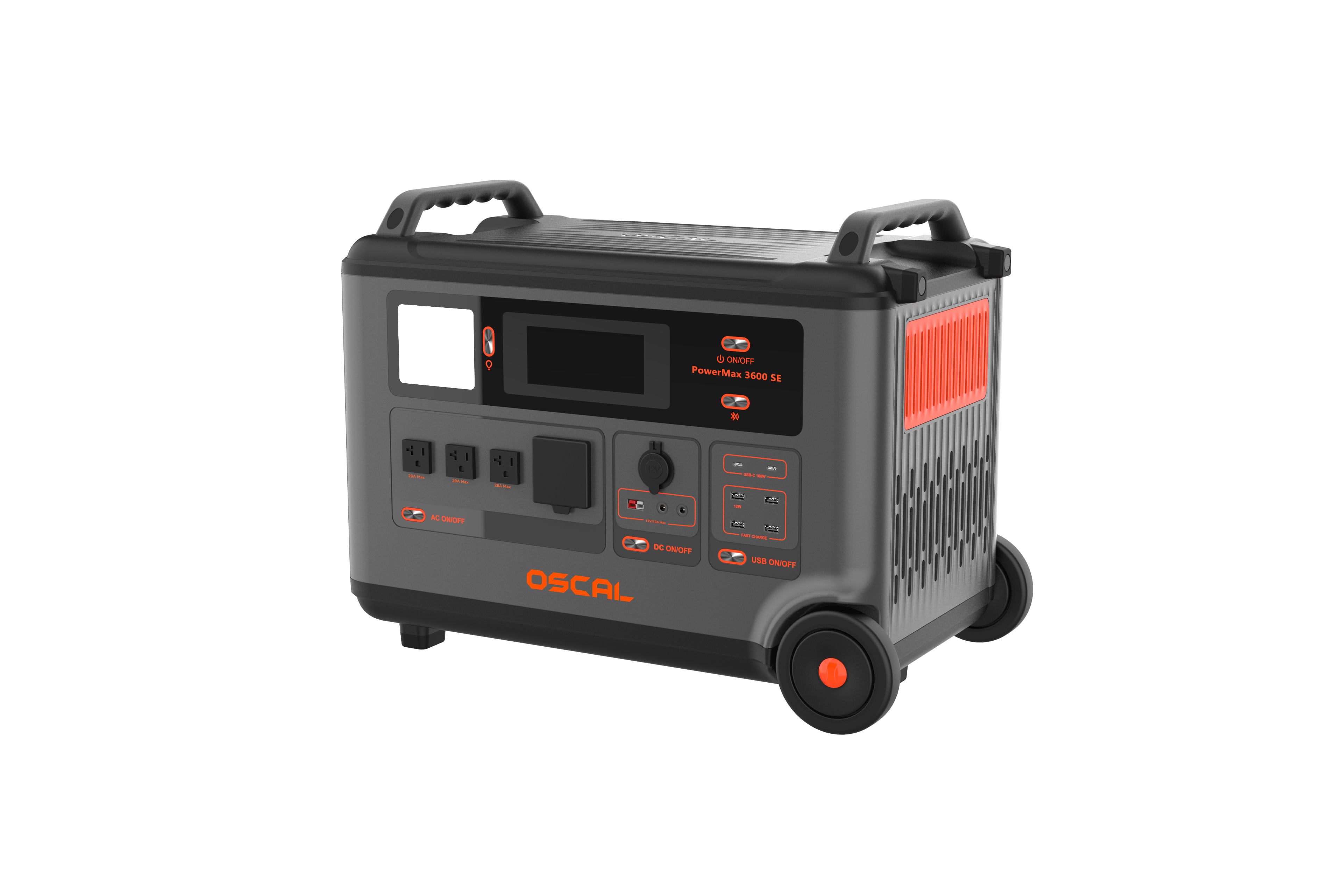 OSCAL PowerMax 3600SE Expandable Portable Power Station 3600Wh LiFePO4 Solar Generator