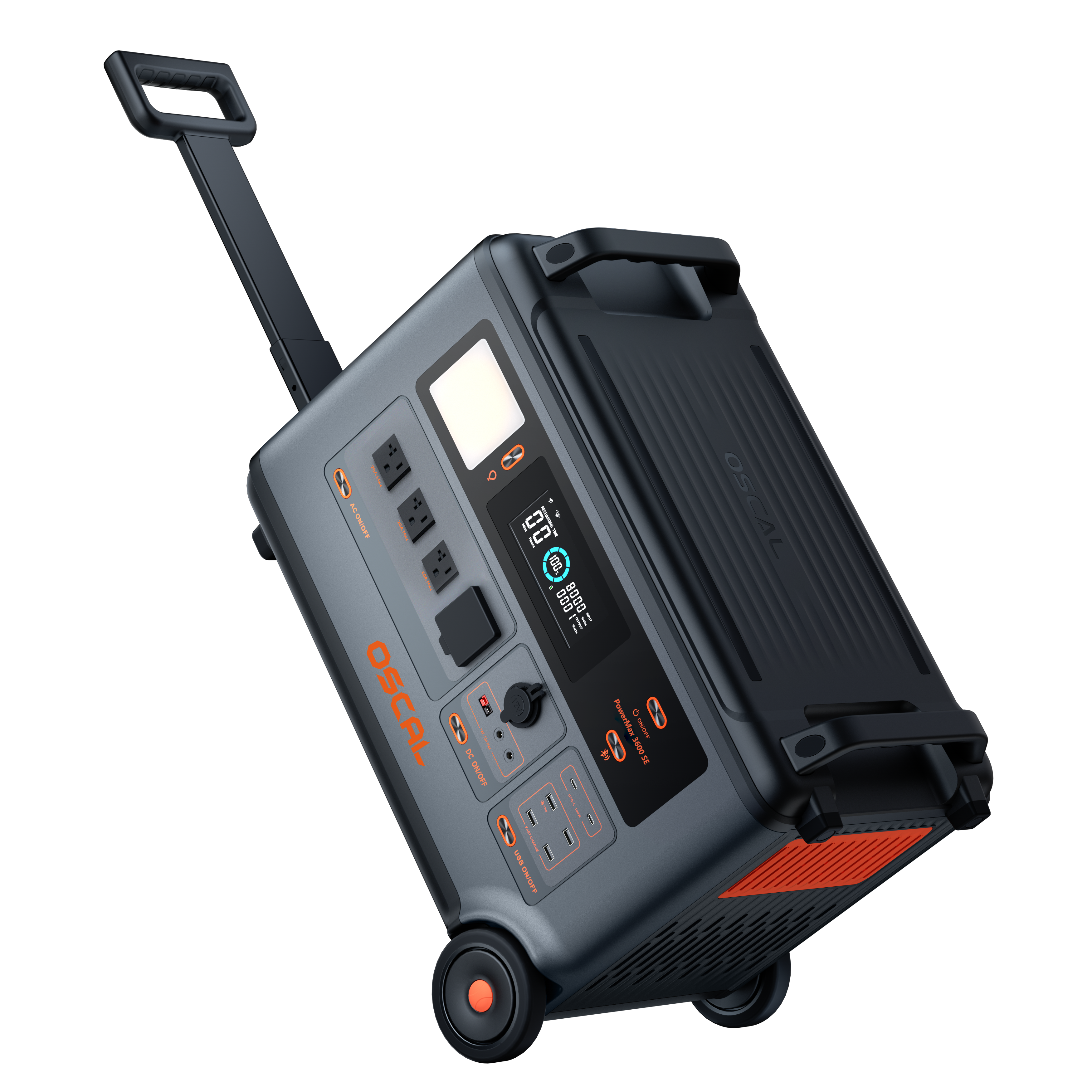 OSCAL PowerMax 3600SE Expandable Portable Power Station 3600Wh LiFePO4 Solar Generator