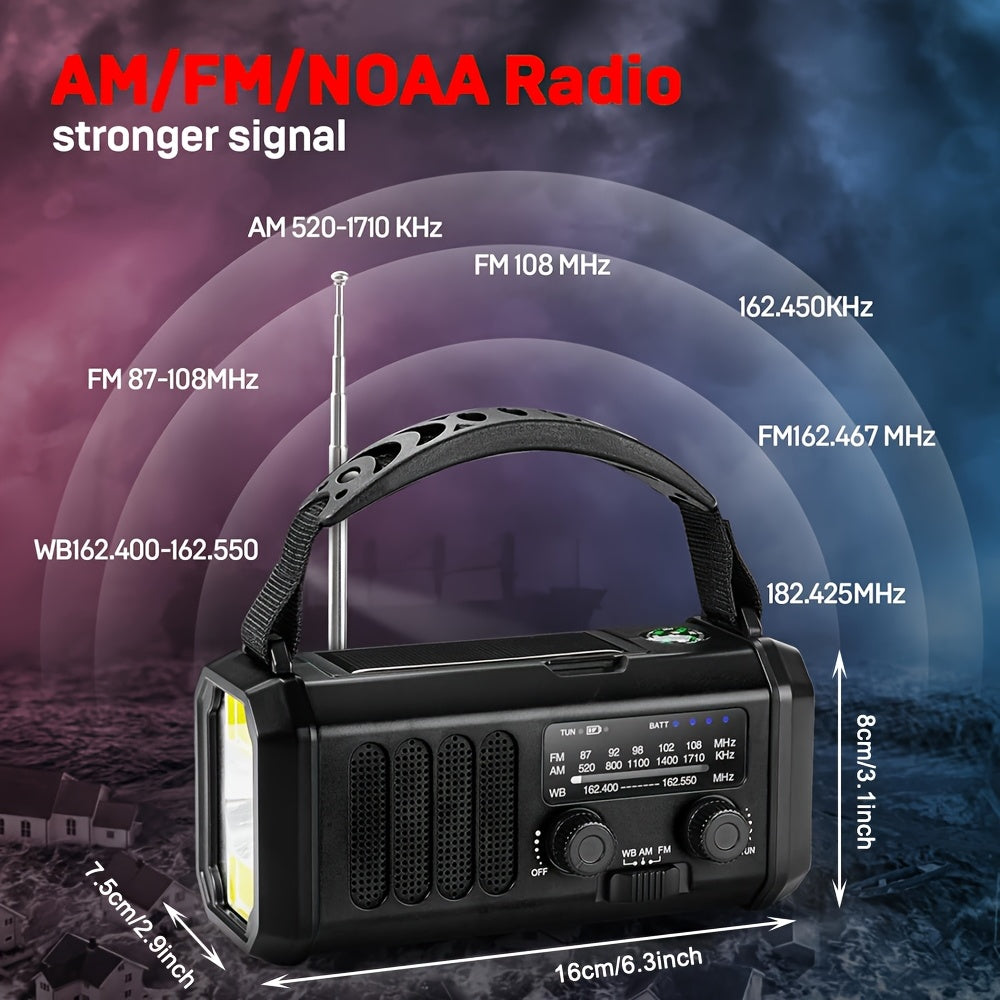 10000mAh Portable Solar Emergency Radio