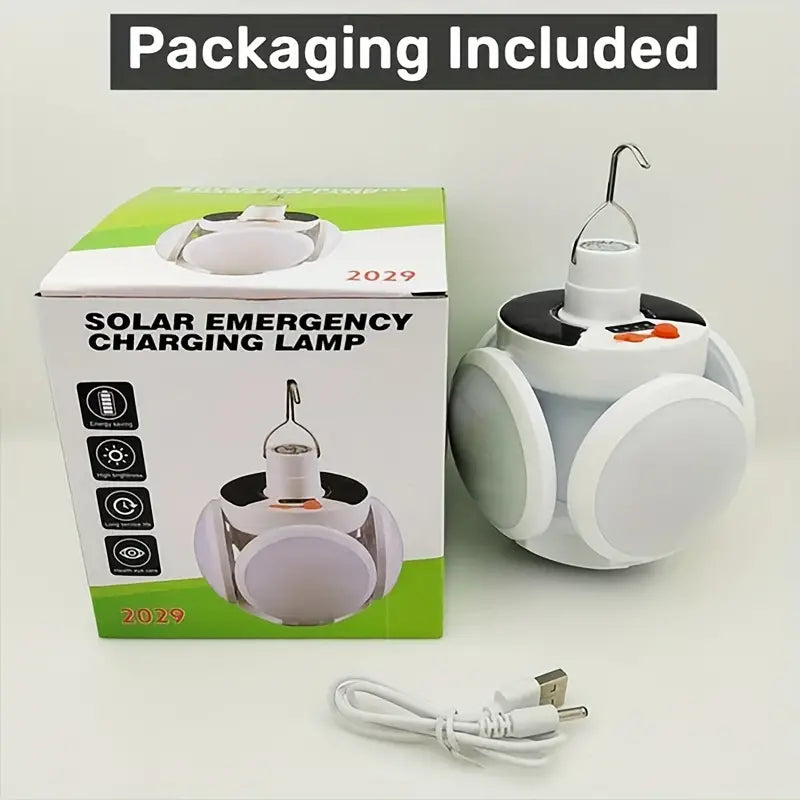 Portable Solar LED Light with Power Display