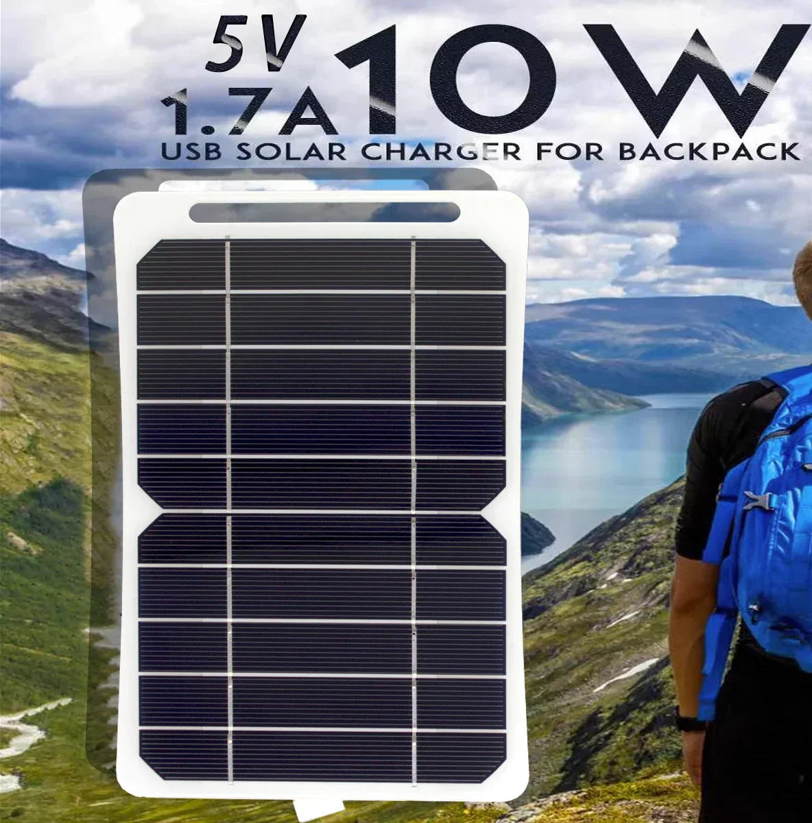 10W USB Portable Solar Panel Kit