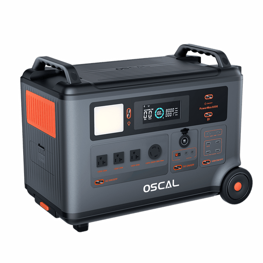 OSCAL PowerMax 6000 Expandable Portable Power Station 3600Wh LiFePO4 Solar Generator-0